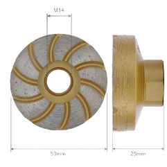 DSTT-Mini M14 MACH 2 - Diamantschleiftopf mit Turbosegment Ø 50 x M14